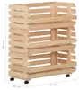 vidaXL Vozík na zeleninu 77x30x80 cm borovicový masiv Náhled obrázku produktu 7