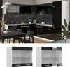 Küchenglasschrank Vicco R-Line Schwarz Hochglanz 80 cm, Produktbild-Vorschau 2
