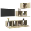 vidaXL 4-tlg. TV-Schrank-Set Sonoma-Eiche Holzwerkstoff Produktbild-Vorschau 3