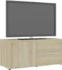 TV skříňka Sonoma dub 80x34x36 cm odvozený výrobek ze dřeva Náhled obrázku produktu 3