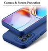 A close-up shot of a blue phone case, showing its camera protection and screen protection features. Podgląd zdjęcia produktu