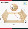 KOTARBAU® Sandkasten mit Abdeckung 140x140 cm Sandkiste aus Produktbild-Vorschau 3