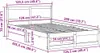 vidaXL Bettrahmen mit Kopfteil Weiß 120 x 200 cm Massives Produktbild-Vorschau 8