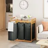 AdelDream Panier à linge avec cadre en bambou 150 l 3 Voir les images du produit 10