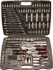 A black plastic toolbox filled with various tools, including wrenches, sockets, and screwdrivers. Náhled obrázku produktu