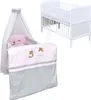 Baby-Delux Babybett Kinderbett Umbaubar 140x70 Weiß Bettset Produktbild-Vorschau 1