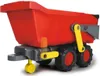 A red toy dump truck trailer with gray and yellow accents is shown against a white background. Produktbild-Vorschau