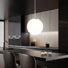 Pendellampe, Kugelform, Glas, Metall, D 30cm Produktbild-Vorschau 7