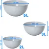 3 Ks Kuchyňská Miska S Víkem Plastová Mísa 2/3/5L Na Náhled obrázku produktu 3
