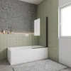 Duschspa 80x140cm Badewannen‑Duschabtrennung, schwarz, 180° Produktbild-Vorschau 2