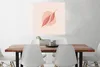 MuchoWow® Poster Abstrakte rosa Blatt Illustration 75x75 cm Produktbild-Vorschau 2