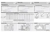 Technical diagrams and charts for furniture hardware installation. Produktbild-Vorschau