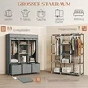 Portable Kleiderschrank mit Kleiderstange mit und Produktbild-Vorschau 2