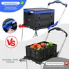 Klappbarer Einkaufswagen 90kg Tragkraft, Etagenwagen mit Produktbild-Vorschau 9