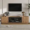 Merax TV-kast met LED-verlichting en 2 kastjes, TV-dressoir Productafbeelding-voorbeeld 3