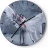 Wanduhr - Rund - Glasuhr - Frau Pferd Natur - 40x40cm - Produktbild-Vorschau 1