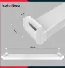 A white plastic cable channel with dimensions indicated by dashed lines and text labels. Produktbild-Vorschau