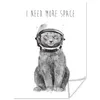 MuchoWow® Poster Zitat - Katze - Astronaut - Tiere 120x160 Produktbild-Vorschau 1