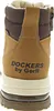 The back view of a brown and tan boot with "DOCKERS by Gerli" printed on it. Produktbild-Vorschau