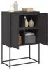 vidaXL Highboard Schwarz 68,5x38,5x107 cm Stahl Produktbild-Vorschau 5