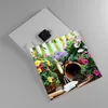 Wanduhr - Quadrat - Glasuhr - Pflanzen Garten Frühling Produktbild-Vorschau 2