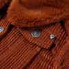 vidaXL Kinderjacke Cord Cognac 92 Produktbild-Vorschau 3