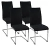 Freischwinger Stühle 4er Set LUGANO, Schwarz - Produktbild-Vorschau 1