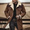 ASKSA Herren Vintage Wildlederjacke Warm Gefuettert Produktbild-Vorschau 2