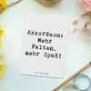Mr. & Mrs. Panda Postkarte Spruch Akkordeon Spaß - Weiß - Produktbild-Vorschau 2