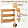 COSTWAY Bücherregal mit 3 Ebene, freistehendes Standregal Produktbild-Vorschau 7