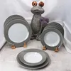 12-częściowy serwis obiadowy Variant szara porcelana 6 osób Podgląd zdjęcia produktu 2
