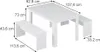 Ensemble de table à manger Vicco Sentio Blanc 137.6x92.8cm Voir les images du produit 2