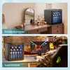 A collage showing a mini refrigerator in two different settings: on a vanity table with cosmetics and in a gaming room next to a computer. Produktbild-Vorschau
