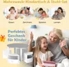 COSTWAY Set di 5 pezzi per bambini, tavolo rotondo con 4 Anteprima dell’immagine prodotto 7