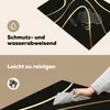 KitchenYeah© Herdabdeckplatte Goldene Wellen auf schwarzem Produktbild-Vorschau 2