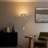 Moderne Stehleuchte Stahl mit Lesearm inkl  LED und Dimmer Produktbild-Vorschau 9
