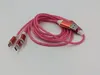Câble de recharge USB LED 3 en 1, rouge lumineux, Micro Voir les images du produit 3