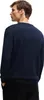 Hugo Boss Pullover V-Ausschnitt dunkelblau einfarbig Wolle Produktbild-Vorschau 2