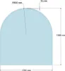 Feuercampus Funkenschutzplatte Glas Rundbogen 130x120x0,6 Cm – ESG Kamin Bodenplatte Hitzebeständig