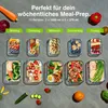 VonShef 10-teiliges Glasbehälter mit Deckel, 1050ml & 370ml Produktbild-Vorschau 4
