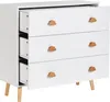 BELIANI Kommode mit 3 Schubladen Weißes MDF Kiefernholz Produktbild-Vorschau 5