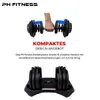 PH Fitness Ensemble d'haltères réglables 24KG bleu foncé - Voir les images du produit 6