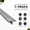 T-Profil Edelstahl Schiene Übergangsprofil V2A L250cm 25mm Produktbild-Vorschau 2
