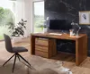 A modern home office setup with a wooden desk, computer, chair, and plants. Náhled obrázku produktu