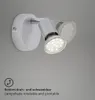 LED Spot Wandleuchte schwenkbar 1xGU10 3000K Ø8cm 3W Titan Produktbild-Vorschau 3