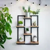 Kwietnik Kaskadowy Na Ścianę Drewniany Loft Półka Podgląd zdjęcia produktu 4