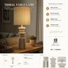 Stolní lampa Tribal 22,5 x 57 x 22,5 cm železo keramika Náhled obrázku produktu 11