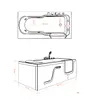 Seniorenwanne mit Tür S17-L 150x75cm ohne Armatur Produktbild-Vorschau 3