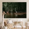 MuchoWow® Poster Reiher - Wald - See 180x120 cm - Produktbild-Vorschau 6