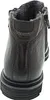 A close-up, rear view of a brown leather boot with a grey fuzzy lining. Produktbild-Vorschau